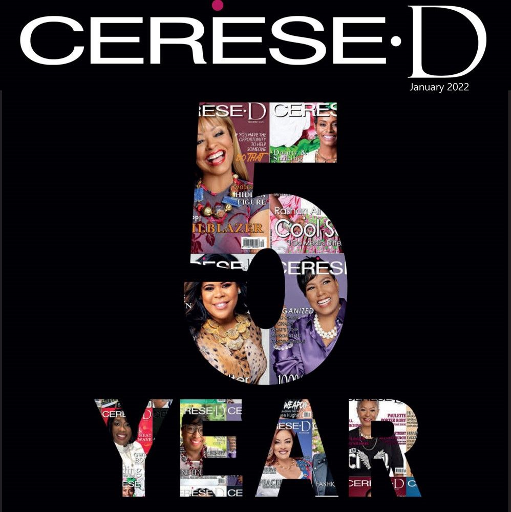 5 year anniversary cover with variety of cerese d magazine covers